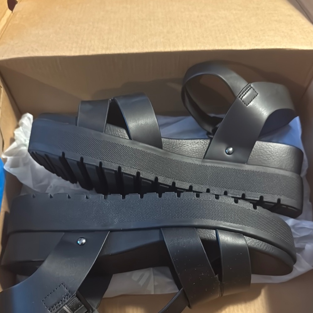 Black Strappy Platform Sandals